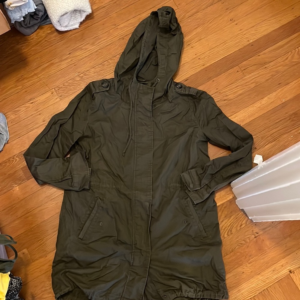 Forever 21 Army Green Trench Coat, Small